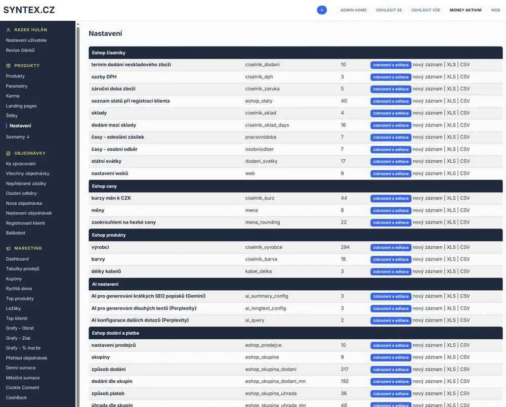 Code lists