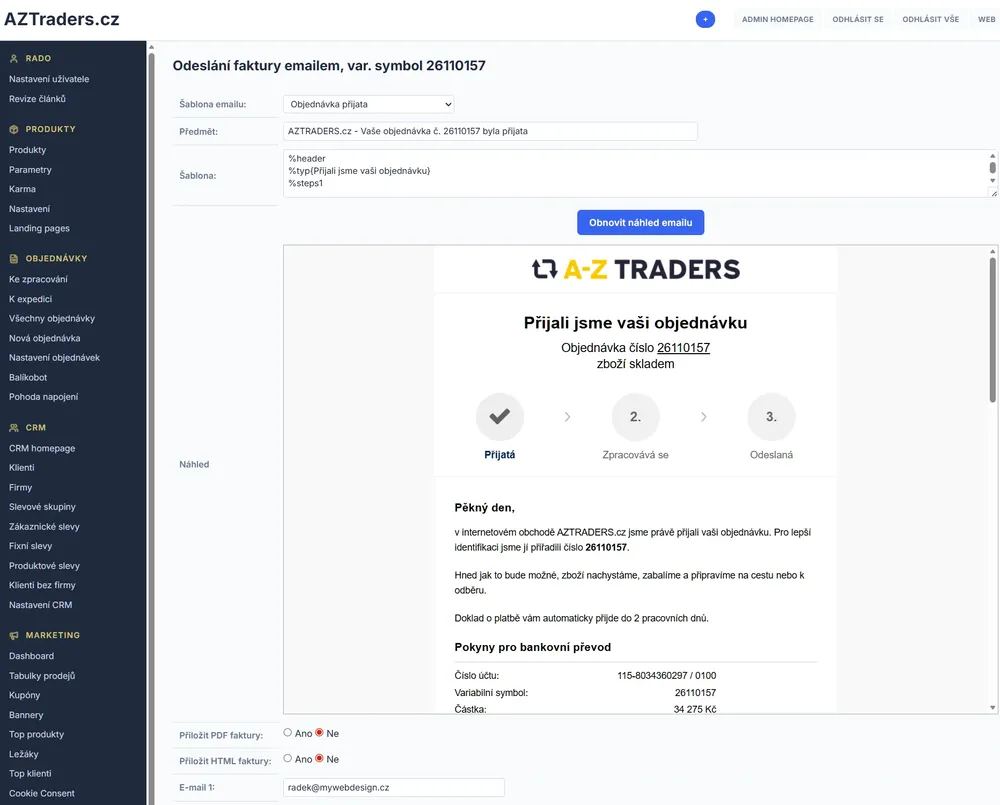 E-mail templates